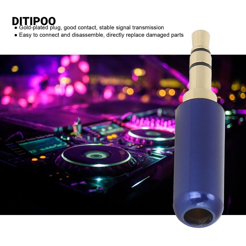 DITIPOO 10 Chiếc Tai Nghe Jack Âm Thanh, Mạ Vàng Lossless Chất Lượng Âm Thanh 3 Lỗ Âm Thanh Nổi 3.5 