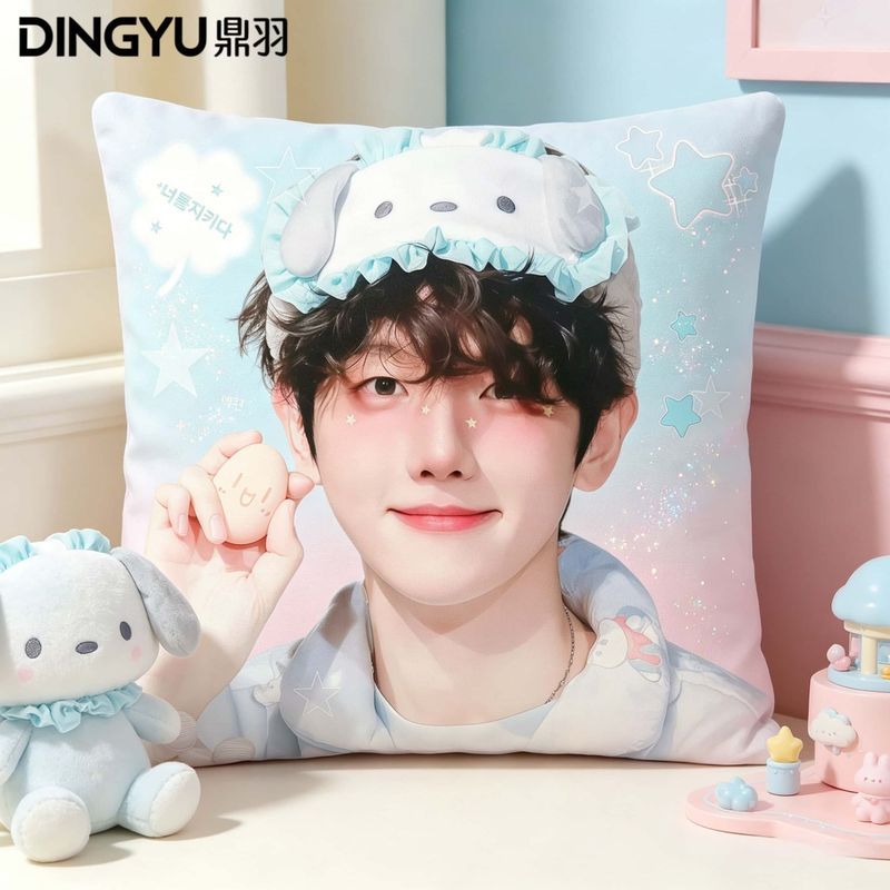 Baekhyun Vuông Gối Kpop Thần Tượng Đệm Ốp Lưng Sofa Mềm Trang Trí Quạt Quà Tặng