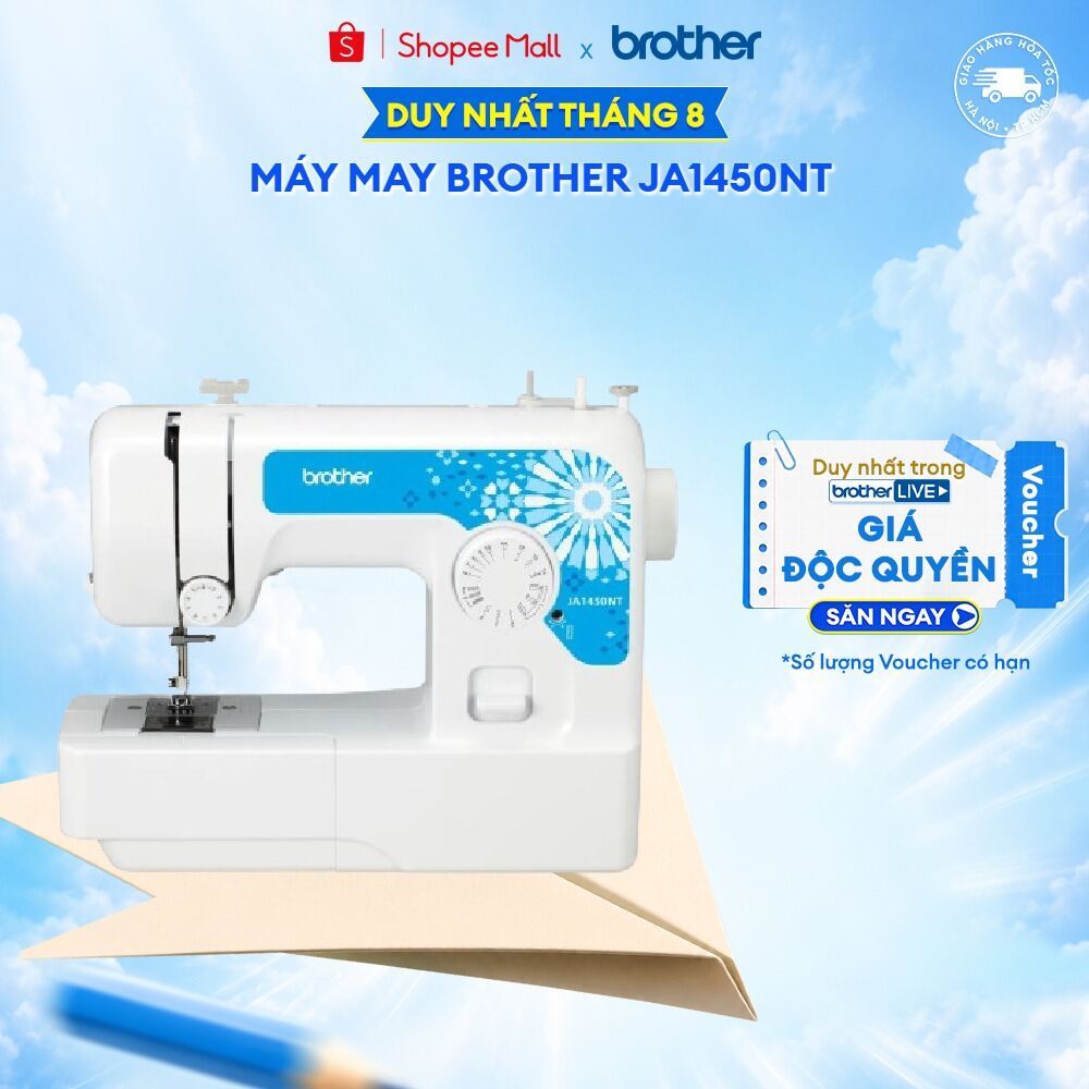 Máy may Brother JA1450NT - Máy may cơ với 14 kiểu mũi may và đèn LED