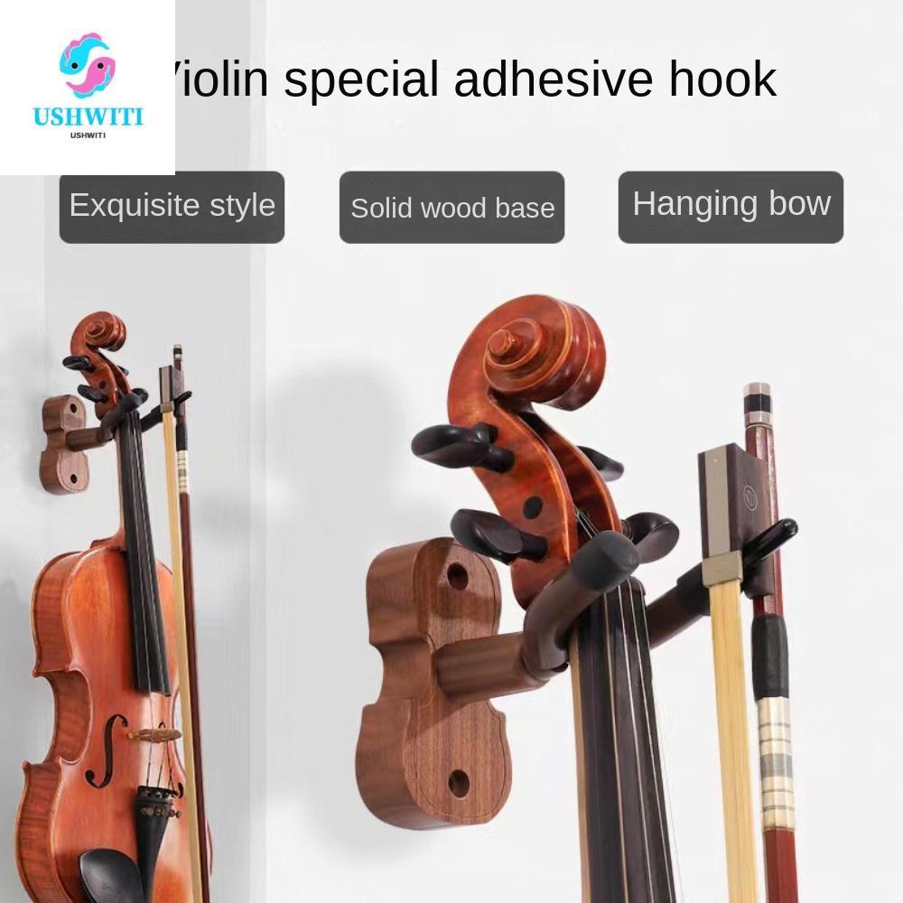 Móc treo đàn violin MLINX, Móc treo đàn violin treo tường bằng gỗ cứng, Giá đỡ đàn violin có nơ Móc 