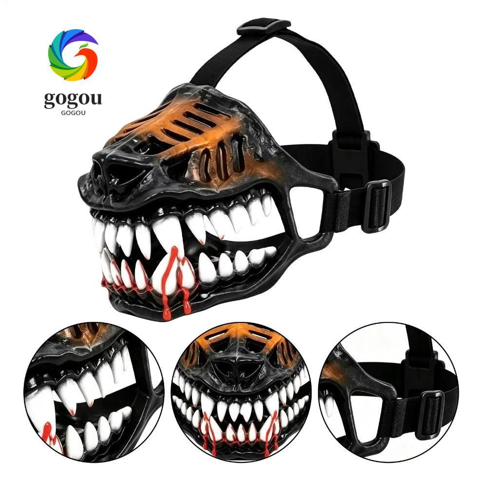 GOGOU Dog Monster muzzle, Monster Hell Hound Style Hell Hound Hell Hound muzzle, Dây đeo linh hoạt R