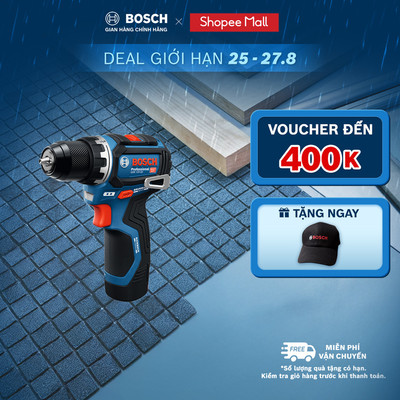 Máy khoan vặn vít pin Bosch GSR 12V-32 (SOLO) – Động cơ không chổi than, nhỏ gọn, chuyên nghiệp