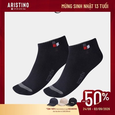 [COMBO 2] Tất Thể thao Nam ARISTINO Cổ Ngắn Bizmen Cotton, thiết kế ôm sát lịch sự, họa tiết in chìm độc đáo BSC006EDP02