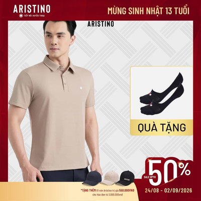 ARISTINO Áo Elite Polo Nam Ngắn Tay Slim Fit APS610EDP01 Smart Casual Mềm Nhẹ Thoáng Mát Co Giãn Nhanh Khô