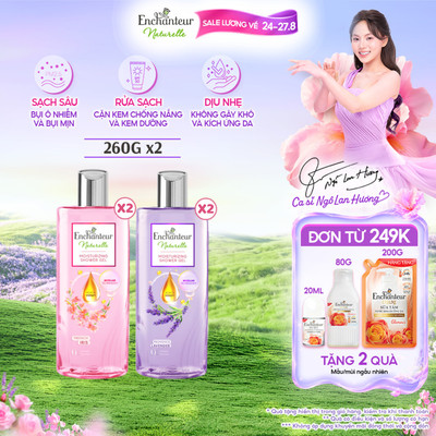Combo 2 Sữa tắm dưỡng da thiên nhiên Enchanteur Naturelle ( 260g x 2 )