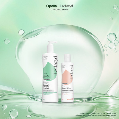 Bộ 1 Sữa tắm Lactacyd Ever Fresh mang lại làn da thơm mát + 1 DDVS Phụ nữ Lactacyd Pro Sensitive Cho Da Nhạy Cảm 250ml W