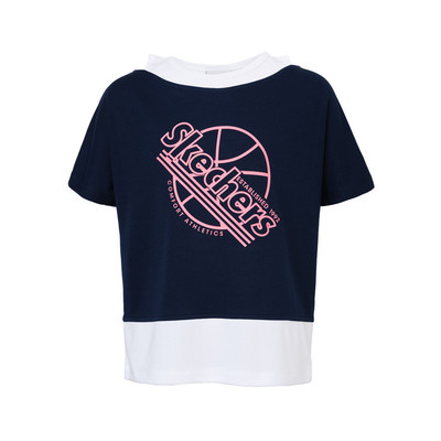 Áo Thun Tay Ngắn Bé Gái Skechers Basketball Short Sleeve Tee - SL324G349-NV01 Online Sale