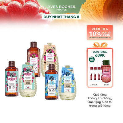 Combo sữa tắm thiên nhiên 400ml và sữa tắm refill 600ml cùng mùi Yves Rocher