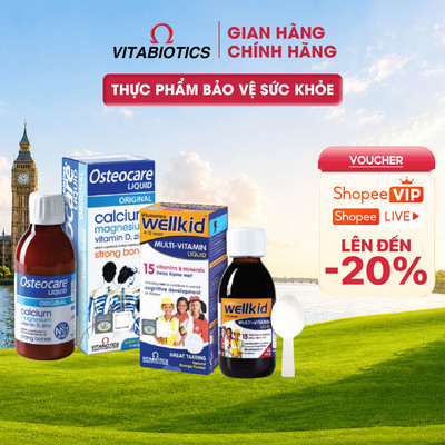 Bộ Dưỡng Chất Cho Bé TPBVSK Osteocare Liquid & Wellkid Multi - Vitamin Liquid Vitabiotics