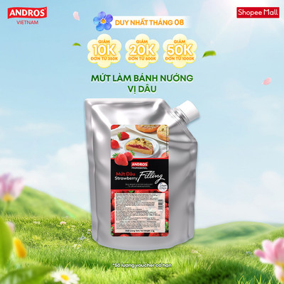 Mứt Làm Bánh Nướng Vị Dâu - Hàm lượng trái cây cao - FILLING - Nguyên liệu làm bánh - 1KG