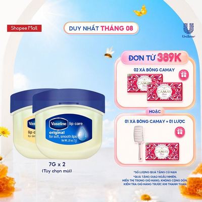 [Live Hannah] Combo 2 Hũ sáp dưỡng môi Vaseline Lips Care 7g (Tùy chọn mùi)