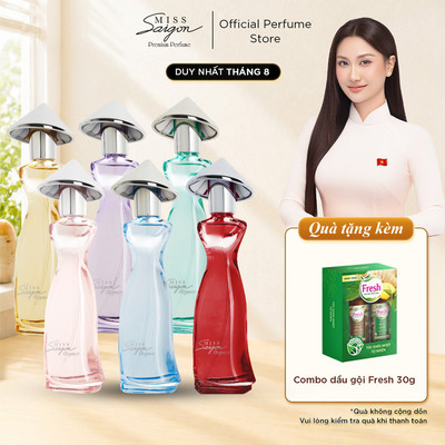 Nước Hoa Nữ MISS SAIGON Lưu Hương Lâu, Hương Thơm Ấn Tượng, Thiết Kế Riêng Biệt 15ml/50ml