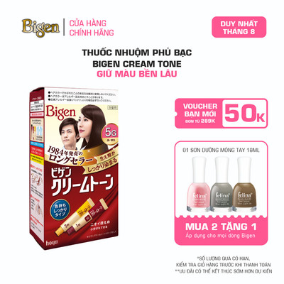 [LIVE] Thuốc Nhuộm Tóc Phủ Bạc Tại Nhà Bigen Cream Tone - Phủ Bạc Nội Địa Nhật Giữ Màu Bền Lâu 80ml