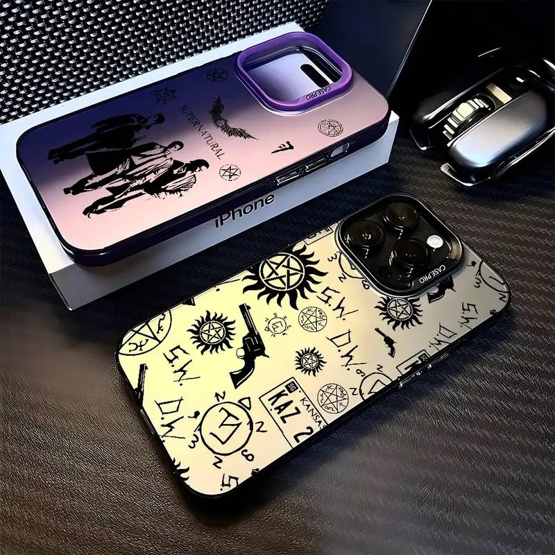 Phim Truyền Hình Siêu Nhiên Ốp Lưng Điện Thoại Màu Bạc Vỏ Cho lPhone 17 16 16e 15 14 13 12 11 Pro Ma