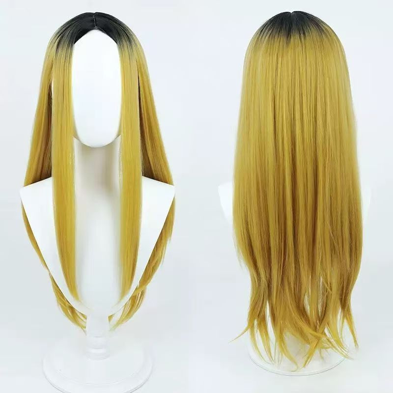 Anime Haikyuu Nữ Kenma Kozume Cosplay Tóc Giả 70cm Chịu Nhiệt Thẳng Tổng Hợp Tóc