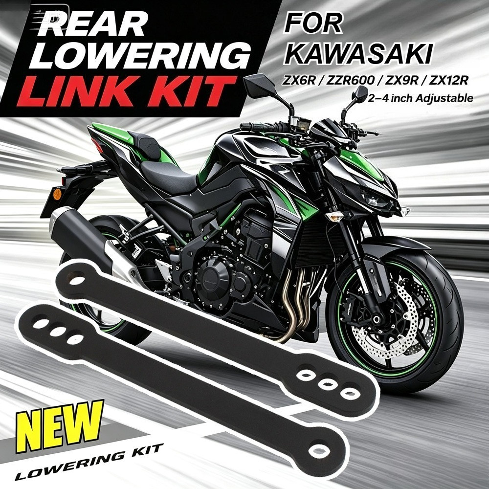 ZX6R ZZR600 ZX9R ZX12R Có Thể Điều Chỉnh Cổ-2-4 "Phía Sau Hạ Liên Kết Bộ Dành Cho Kawasaki Ninja ZX6