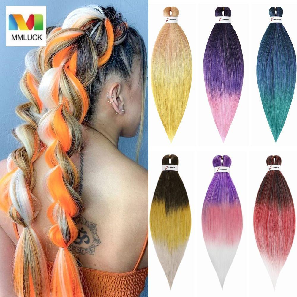 MMLUCK Jumbo Braid Hair, DIY Tổng hợp Ombre Braiding Hair, 26Inch Tóc căng sẵn Corlorful Jumbo Hair 