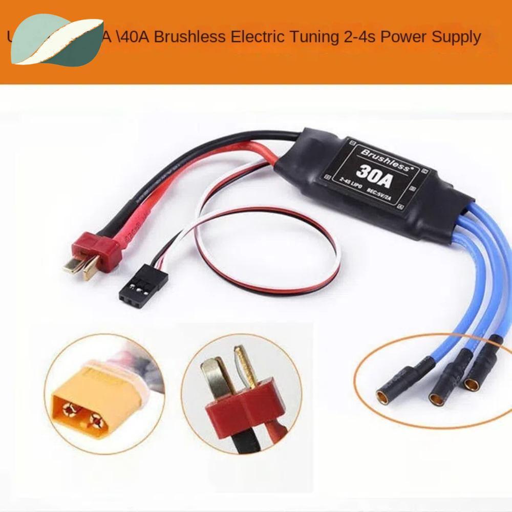 ESC không chổi than, 30A 40A 2-4s Bộ điều khiển tốc độ điện tử, Ubec 5V 3A Dễ sử dụng Phụ tùng máy b