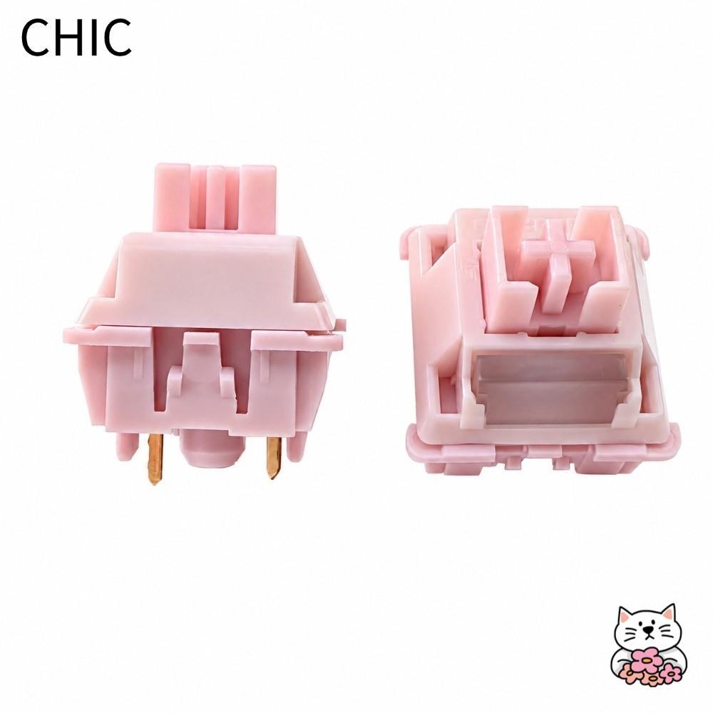 CHIC 10 CÁI Công tắc cơ khí tùy chỉnh, Công tắc bàn phím cơ tuyến tính thân chữ thập 5 chân, POM Top
