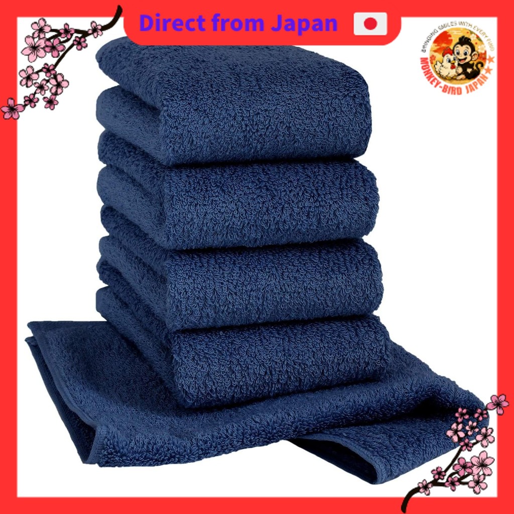 hiorie (Hiorie) Hand Towels, Hotel Style Towels, Classy Series, Made in Japan, 100% Cotton, Set of 5