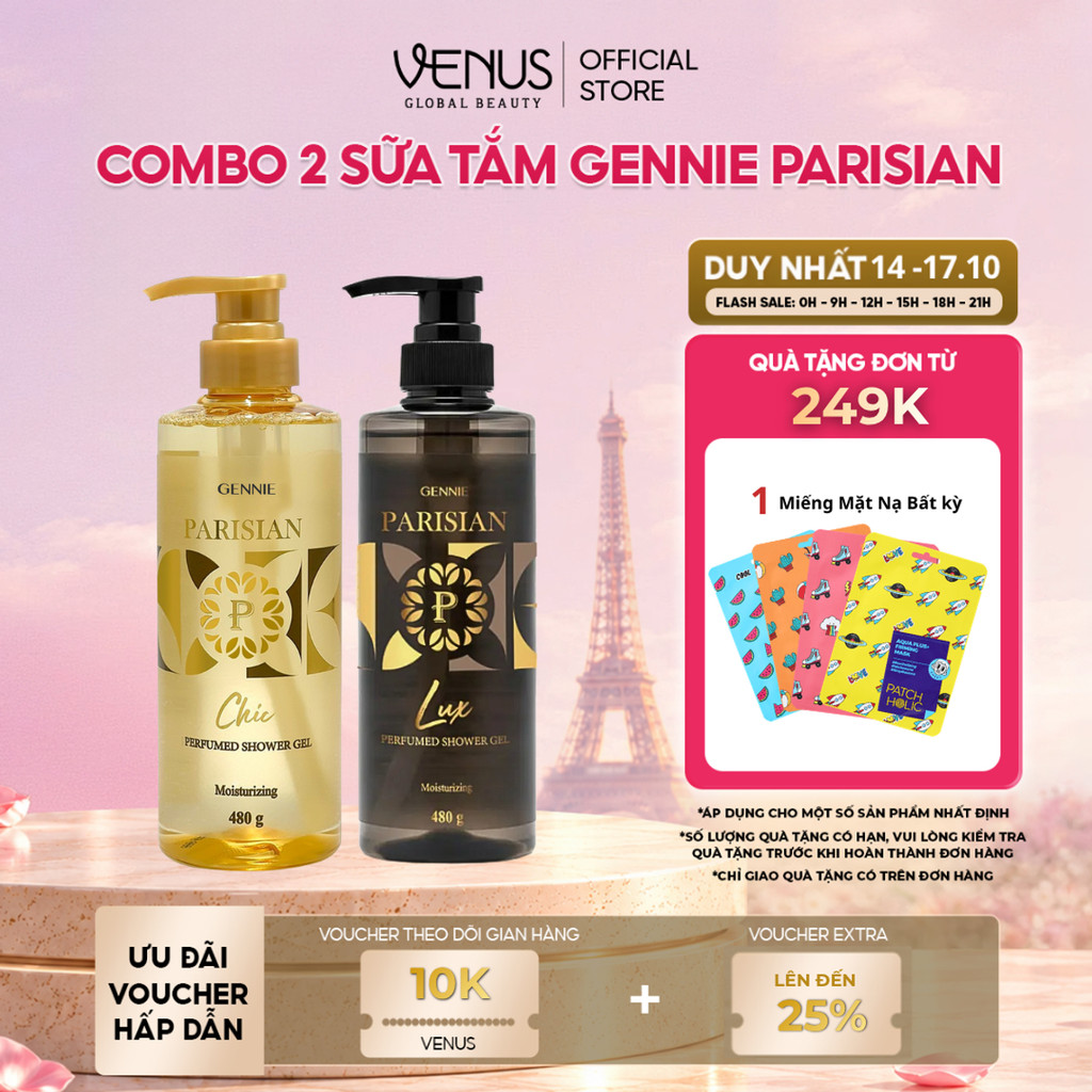 Sữa tắm Nước hoa Nữ Gennie Parisian 480ml hương thơm sang trọng, quyến rũ