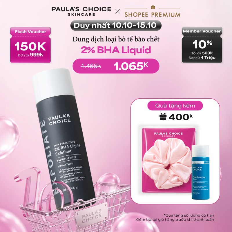 Dung dịch loại bỏ tế bào chết giảm mụn Paula's Choice Skin Perfecting 2% BHA Liquid Exfoliant 2010
