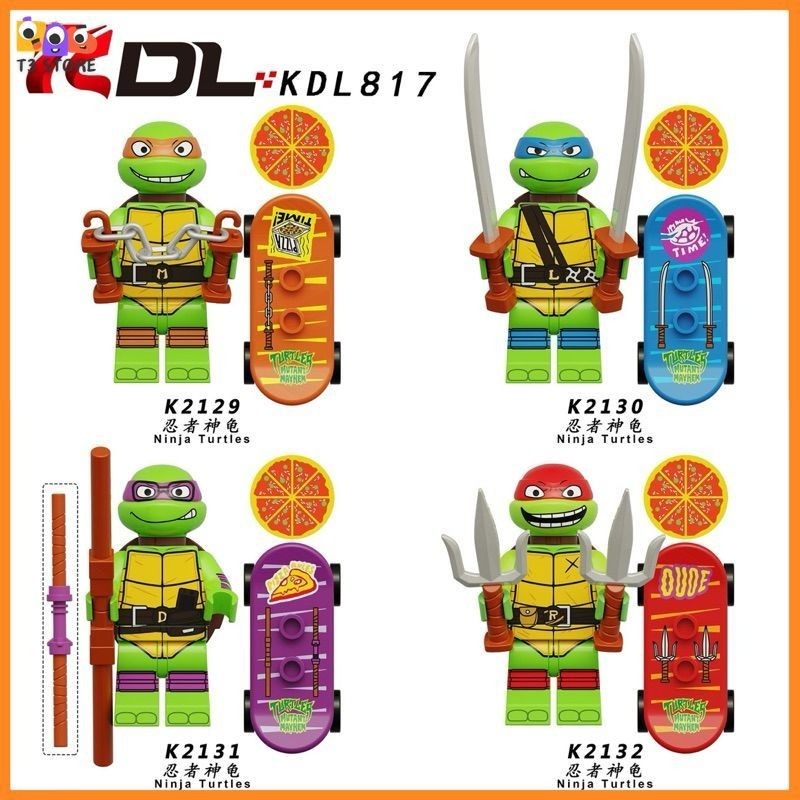Minigigure Ninja Rùa Đồ Chơi Lắp Ráp Các Nhân Vật Ninja Rùa (KDL817)