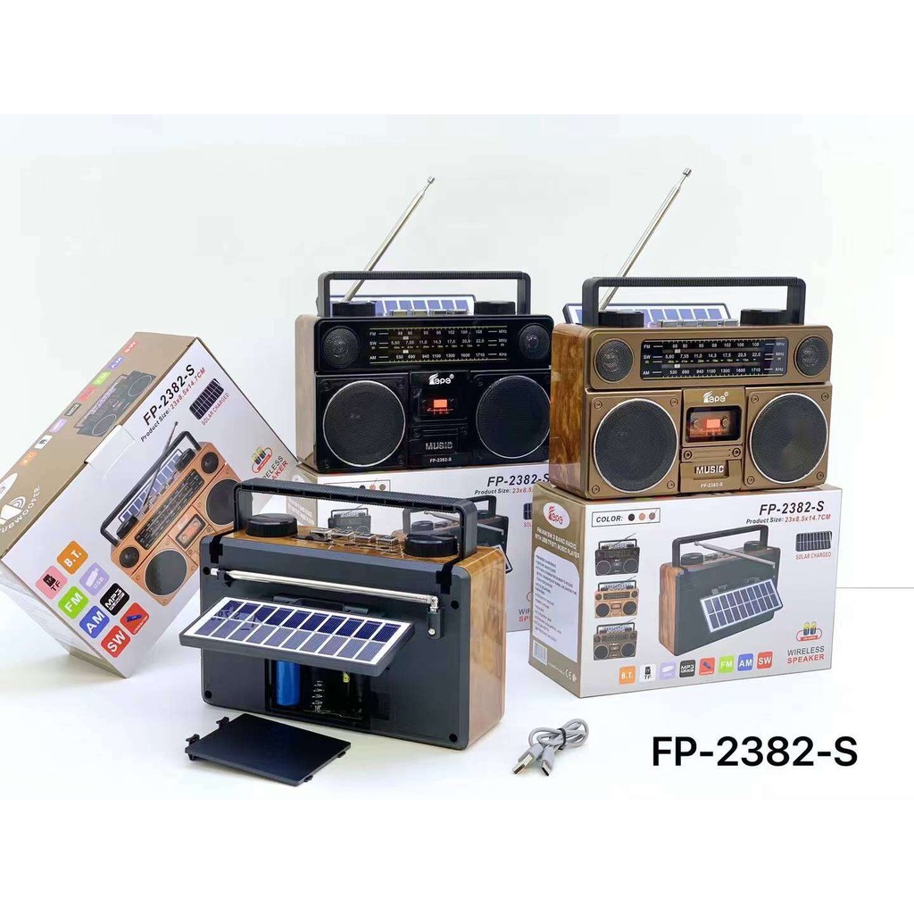 Đài FM Radio FP-2382-S bắt được Bluetooth kết nối USB thẻ nhớ full chức năng âm thanh cổ điển có năn