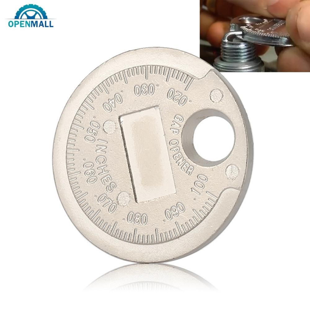 OPENMALL 0,6-2,4mm Phạm vi Bugi Gage Gap Tool Xe Feeler Spark Plug Gap Công cụ đo lường loại tiền xu