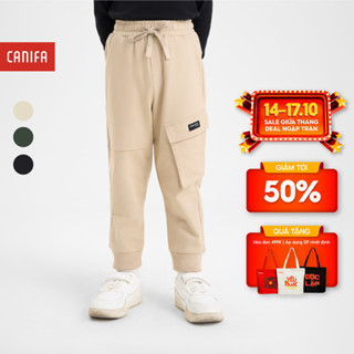 Quần nỉ bé trai CANIFA cạp chun có túi hộp bo gấu 2BP24W014