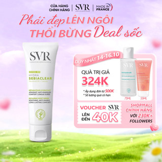 Kem dưỡng ẩm phục hồi cho da dầu mụn SVR Sebiaclear Hydra 40ml