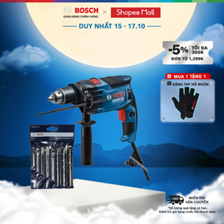 Máy khoan động lực Bosch GSB 16 RE (Hộp nhựa) - Tặng kèm 1 Bộ mũi khoan tường Bosch Concrete 3/4/5/6/7/8/9/10