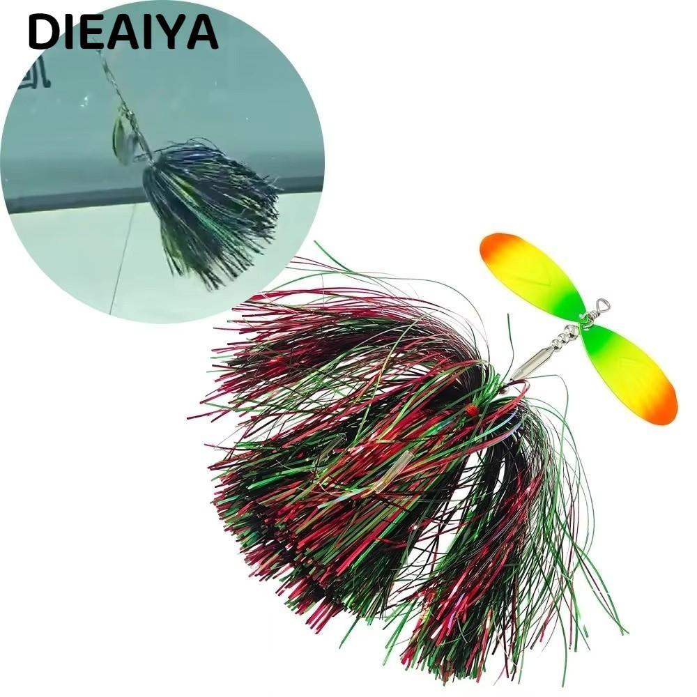 DIAIYA Bucktail Spinner Mồi, Bucktail Design Bright silk Fishing Spinner Mồi, Musky Bucktail kim loạ