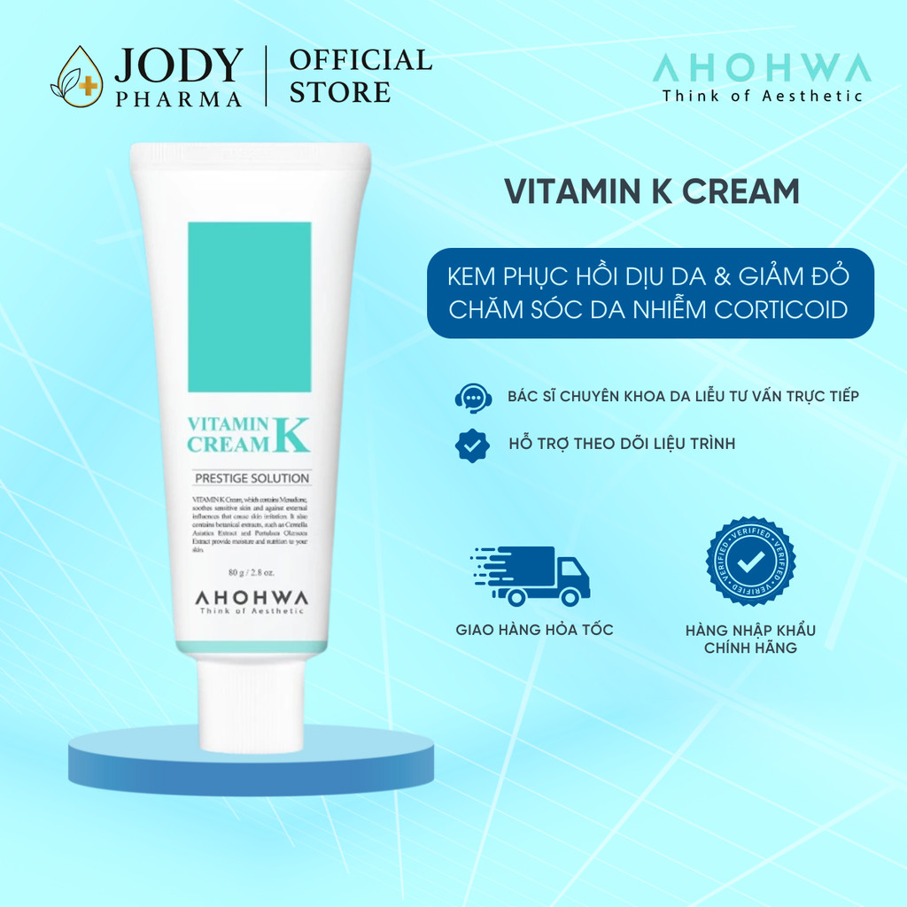 [HÀNG CÔNG TY] Kem Dưỡng Phục Hồi Ahohwa Vitamin K Cream - Phục Hồi Da
