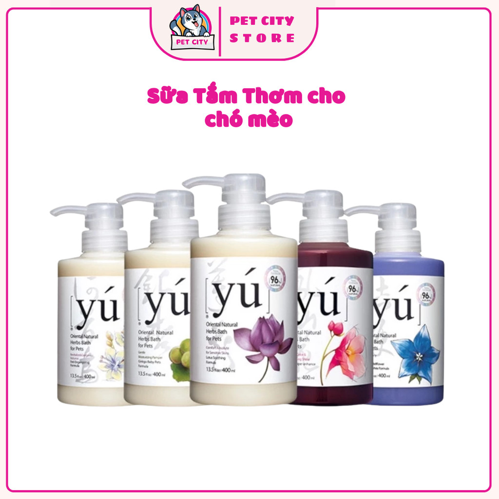 Sữa Tắm Yu 250ml Dưỡng Lông Thơm Lâu Cho Chó Mèo Sạch Thơm Lưu Hương 8H, Giúp Lông Mượt Giảm Rụng Lông - PET CITY HCM
