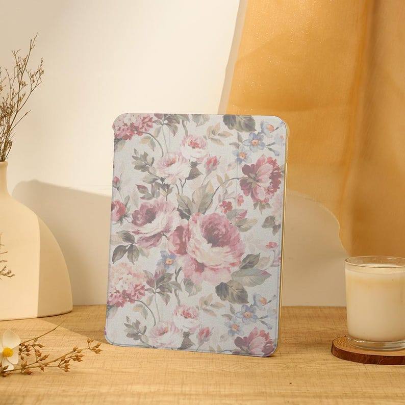 Ốp iPad Tranh Sơn Dầu Hoa Hồng, iPad Air Case Cho 13 "/ 11" iPad Pro 204,13 "iPad Air 6 Case, iPad m