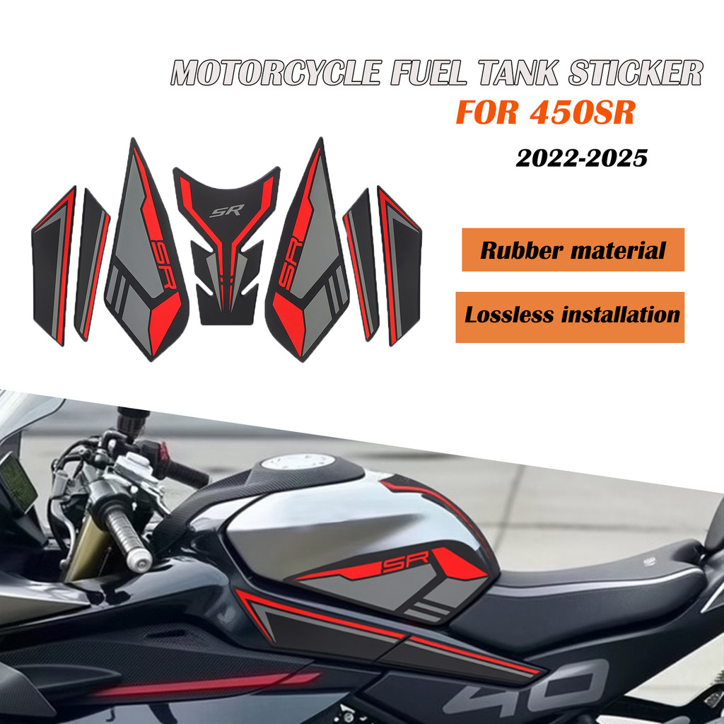 Xe Máy Bên Bình Dầu Tấm Bảo Vệ Bình Nhiên Liệu Lực Kéo Miếng Lót Trượt Cho CFMOTO 450SR 450SR S 2022