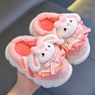 Trẻ Em Dép Cotton Mùa Đông Lót Dày Ấm Đế Mềm Chống Trơn Trượt Nhà Hoạt Hình Dễ Thương Nam Nữ Bé Cha Mẹ-Con Giày20251028