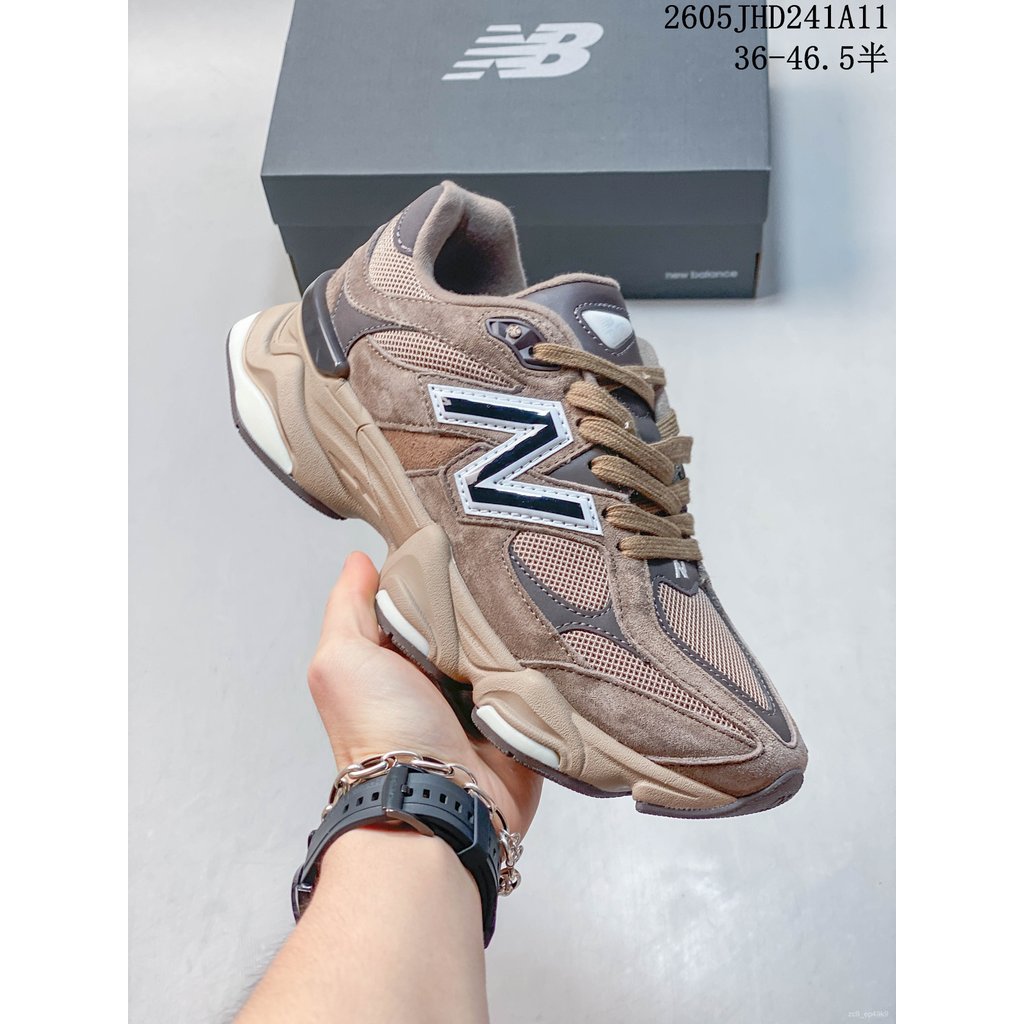 Sneaker NB9060 unisex, retro, phối màu đơn sắc, nhẹ, thoáng khí, sportstyle chính hãng