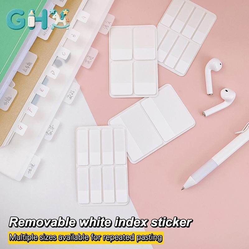 GHX 40 / 80 / 160 Trang Frosted Simple Pure White Stiers Nhãn trong suốt Stiers DIY Stiy Notes Đồ dù