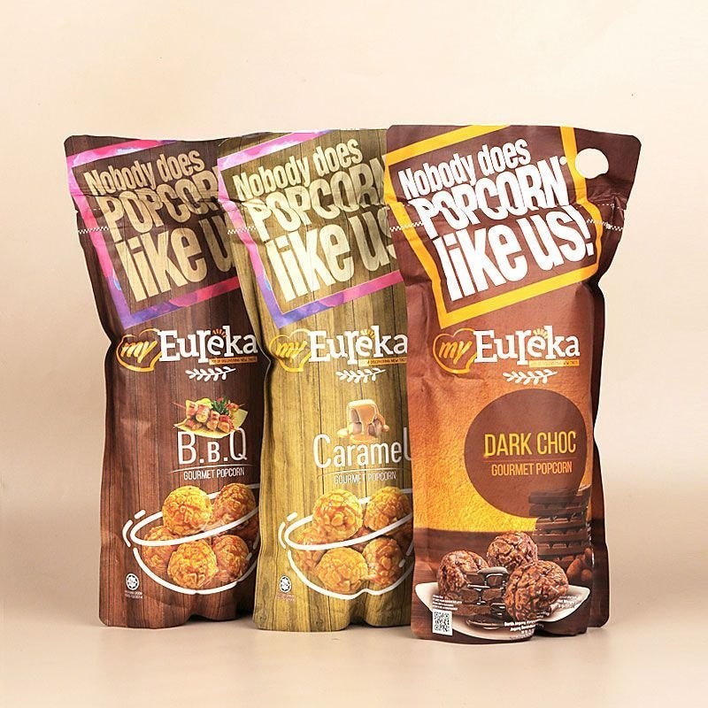 Malaysia Eureka Caramel Hương Vị Thịt Nướng Hương Vị Sô Cô La Đen Bắp Rang Hương Vị Mới Vui Vẻ hmu70