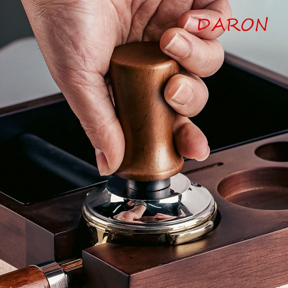 Máy xay cà phê DARON, Máy san phẳng / ren đáy phẳng 51 / 53 / 58MM, Thiết kế lò xo tay cầm bằng gỗ b