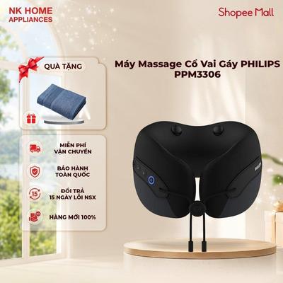 Máy Massage Cổ Vai Gáy PHILIPS PPM3306, massage 4 vùng xoa dịu thư giãn - BH 24 tháng