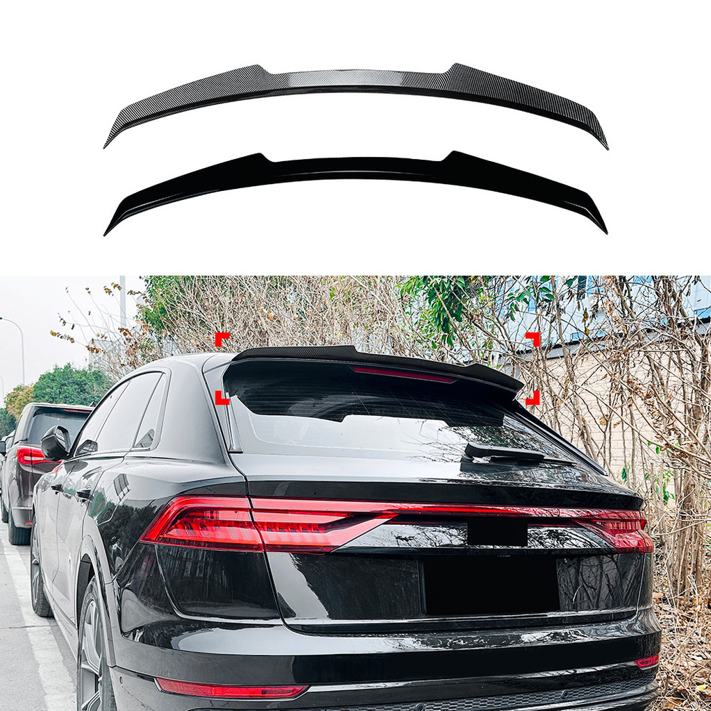 Thích hợp cho Audi Q8 SQ8 2019 + Cánh lướt gió phía trên Cánh gió cố định Trang trí ngoại thất Sửa đ