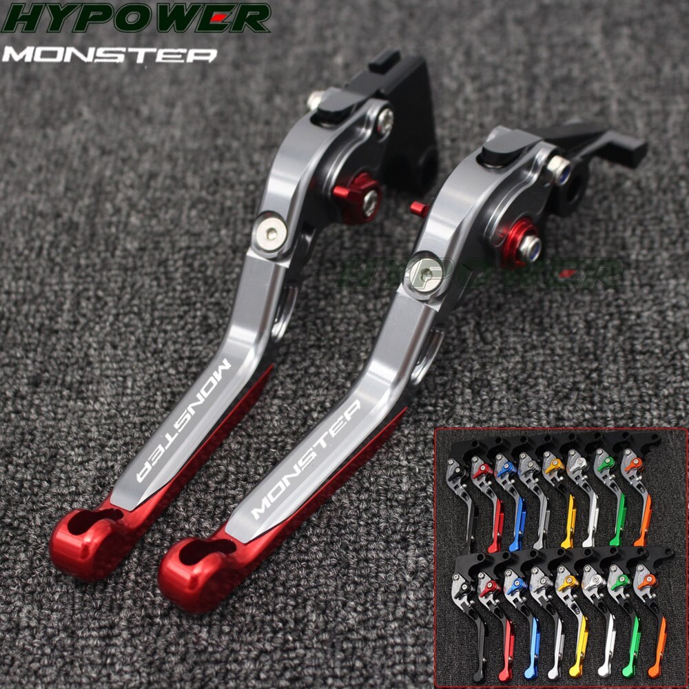 Phụ kiện xe máy CNC Có thể điều chỉnh đòn bẩy ly hợp phanh mở rộng cho ducati monster 821 2014-2017 
