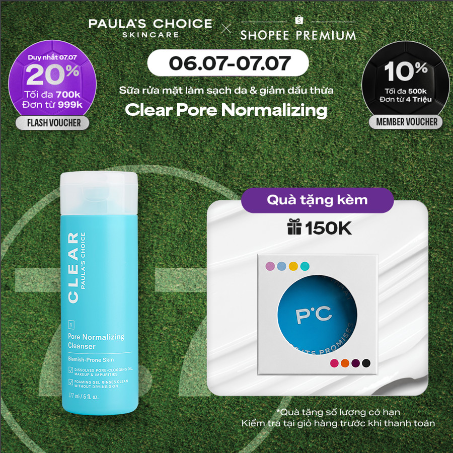 Sữa rửa mặt dành cho da mụn, làm sạch sâu và giảm dầu thừa Paula's Choice Clear Pore Normalizing Cleanser 177ml 6002
