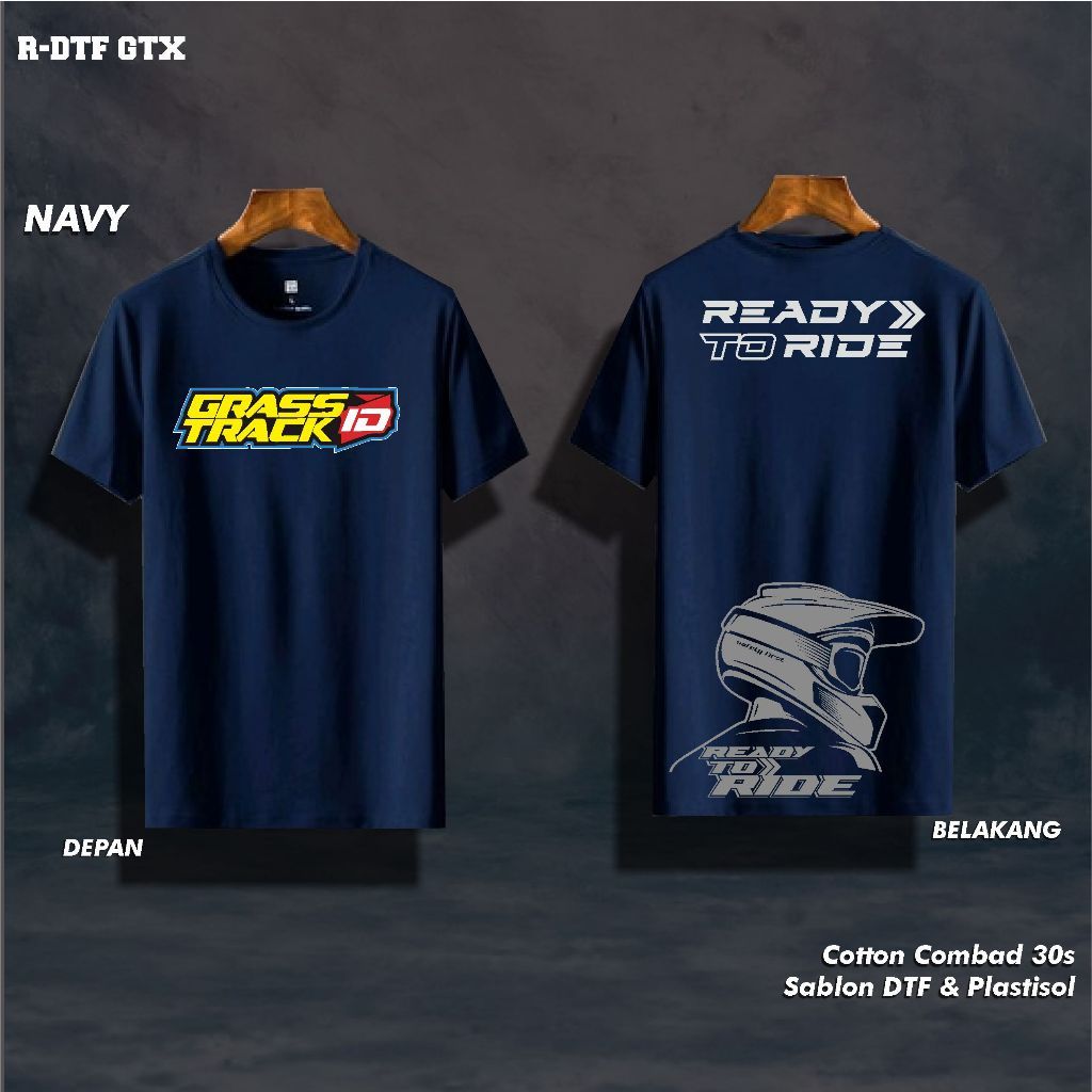 Áo thun Id / R-dtf Gtx Navy / Áo thun Gtx Id / Áo thun đua xe / Áo thun Supermoto / Áo thun Moto Gp 