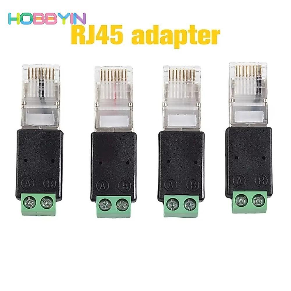 Bộ chuyển đổi thiết bị đầu cuối HOBBYIN RJ45, Đầu nối đầu cuối 2PIN RJ45 Nam RJ45 sang RS485 Bộ chuy