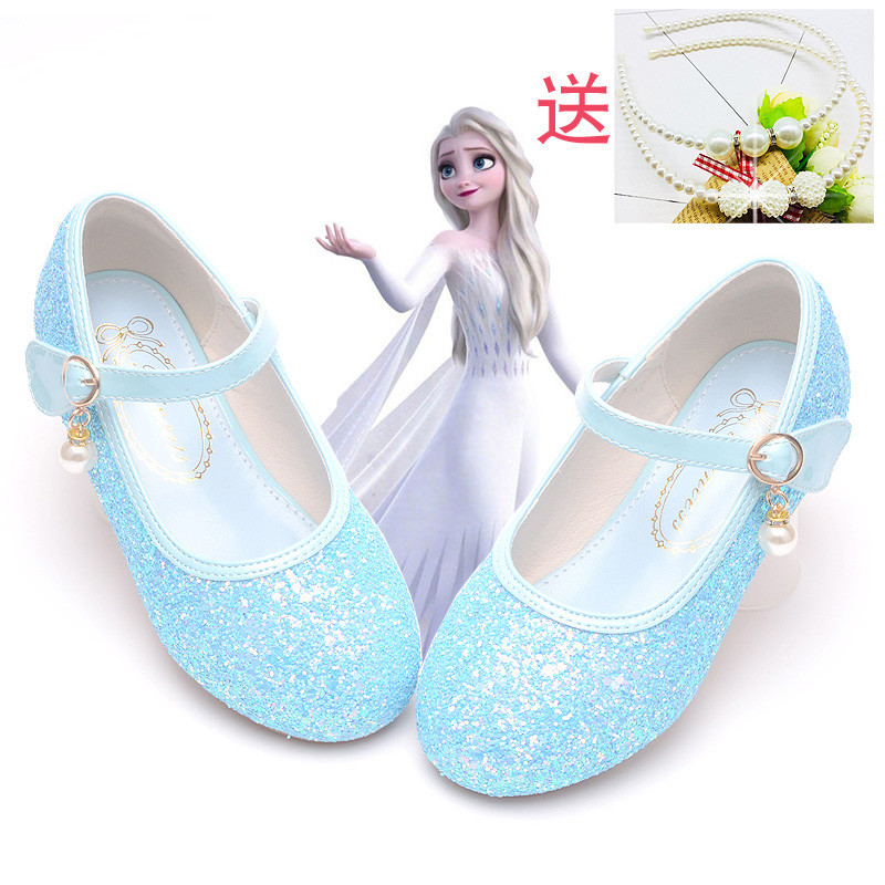 Bé Gái Công Chúa Giày Pha Lê Aisha Kim Cương Giả Bé Gái Bé Giày Da Nhỏ Aisha Trẻ Em Velcro Da Giày