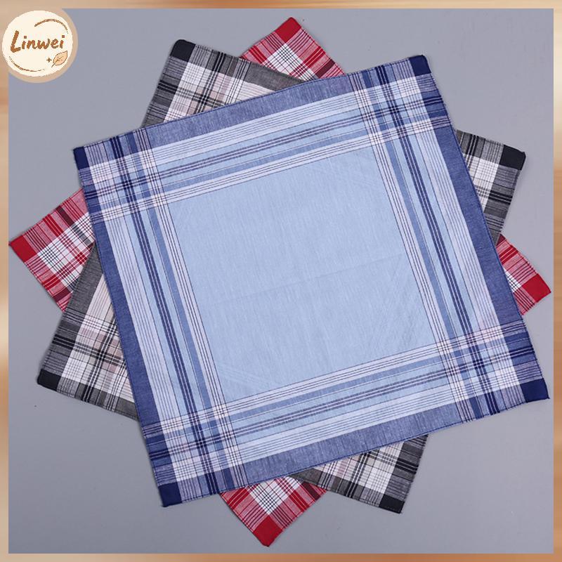 [Linwei] Khăn tay Cotton 40x40CM dành cho người lớn Big Square s Khăn mặt đa năng cho nam Khăn lau m